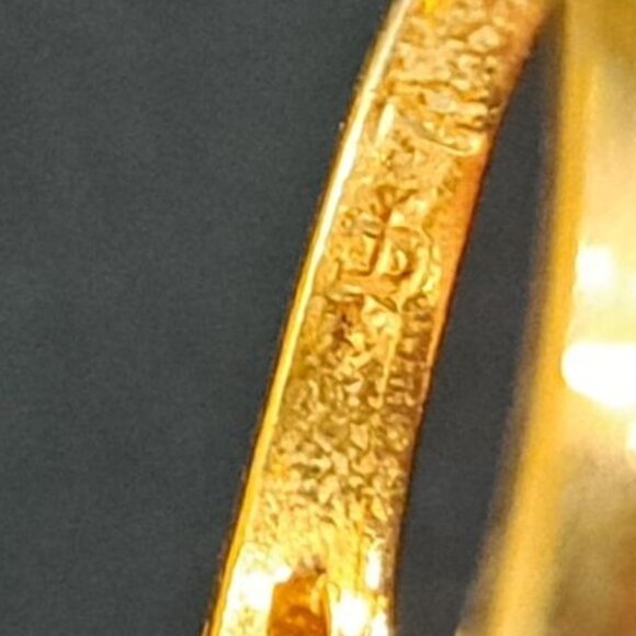 Vintage UNCAS Gold-Plated Ring With White Stones & Rhinestones Size 6.5 - Picture 4 of 6